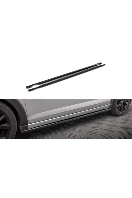 Maxton Design difuzory pod boční prahy pro Volkswagen Taigo Mk1 R-Line, carbon-Look