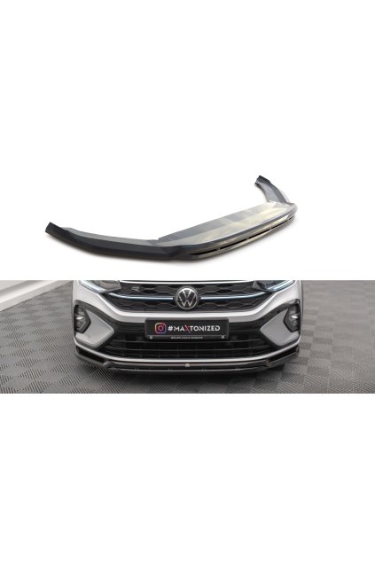 Maxton Design spoiler pod přední nárazník pro Volkswagen Taigo Mk1 R-Line, černý lesklý plast ABS