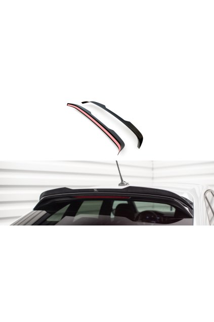 Maxton Design prodloužení spoileru pro Volkswagen Taigo Mk1 R-Line, černý lesklý plast ABS