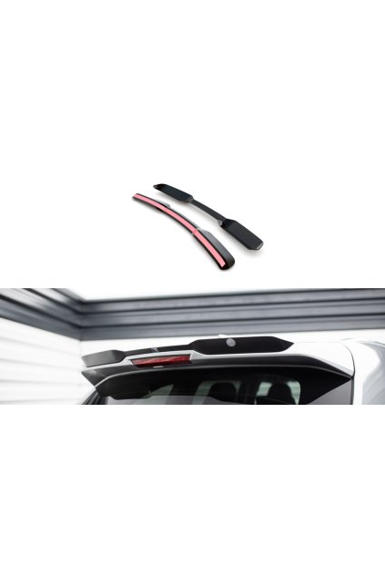 Maxton Design prodloužení spoileru pro Toyota Highlander Mk4, černý lesklý plast ABS