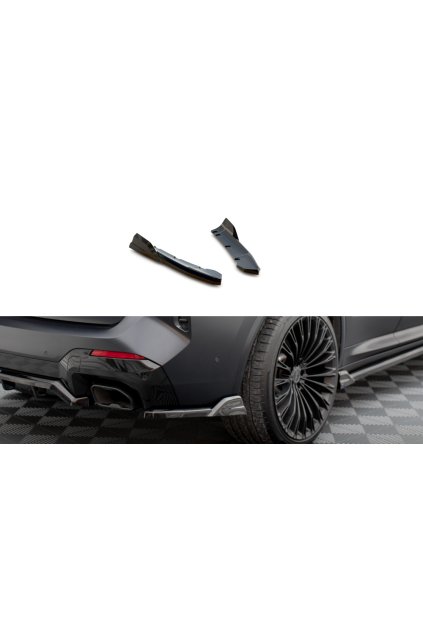 Maxton Design boční difuzory pod zadní nárazník pro BMW X3 G01 Facelift M-Pack, černý lesklý plast ABS