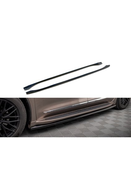 Maxton Design difuzory pod boční prahy pro Chrysler Pacifica Mk2, černý lesklý plast ABS