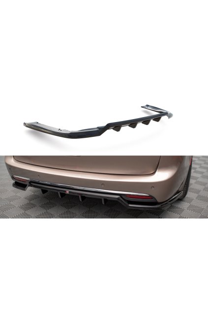 Maxton Design středový spoiler pod zadní nárazník s žebrováním pro Chrysler Pacifica Mk2, carbon-Look