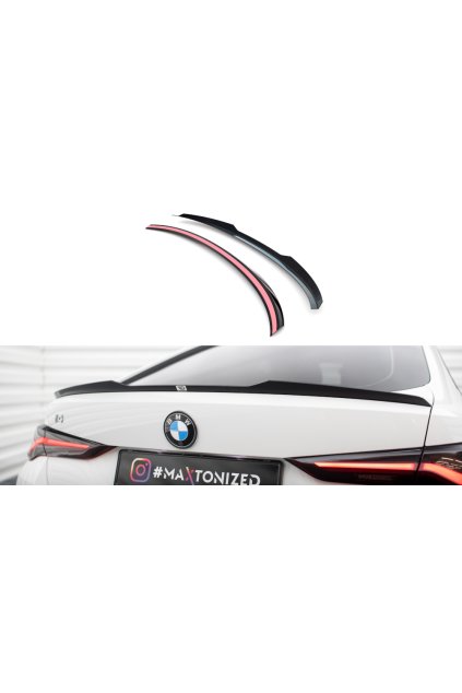 Maxton Design prodloužení spoileru pro BMW i4 G26 M-Pack, carbon-Look