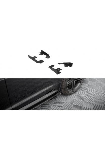 Maxton Design křidélka bočních difuzorů pro Audi RS6 C6, černý lesklý plast ABS