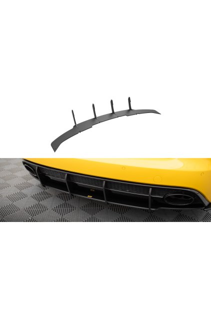 Maxton Design "Street Pro" difuzor zadního nárazníku pro Audi RS4 B8, plast ABS bez povrchové úpravy, s červenou linkou