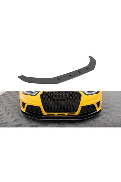 Maxton Design "Street Pro" spoiler pod přední nárazník pro Audi RS4 B8, plast ABS bez povrchové úpravy, s červenou linkou
