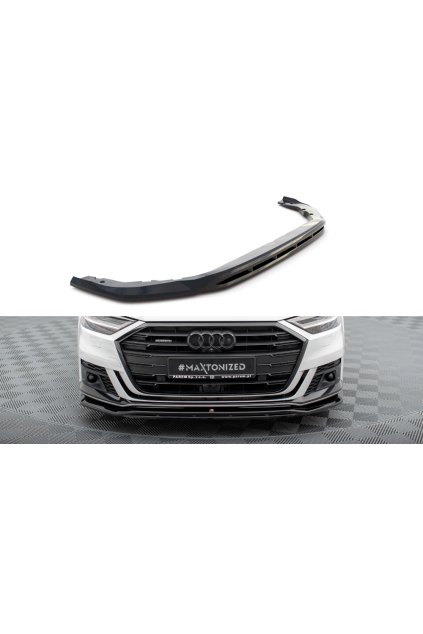 Maxton Design spoiler pod přední nárazník pro Audi A8 D5, černý lesklý plast ABS