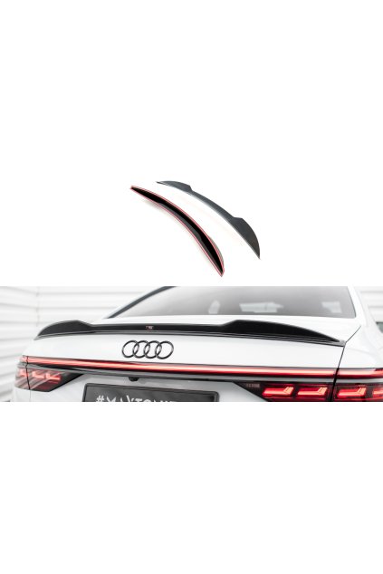 Maxton Design prodloužení spoileru 3d pro Audi A8 D5, černý lesklý plast ABS