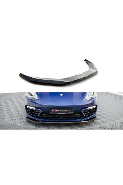 Maxton Design spoiler pod přední nárazník pro Porsche Panamera 971 Facelift E-Hybrid, černý lesklý plast ABS