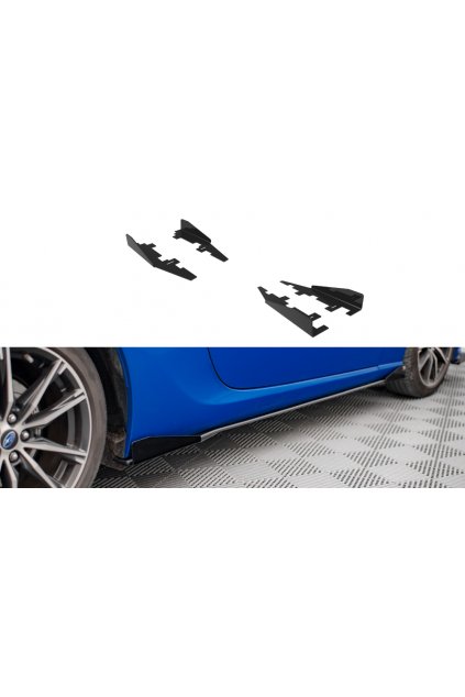 Maxton Design křidélka bočních difuzorů pro Subaru BRZ Mk1, Mk1 Facelift, černý lesklý plast ABS