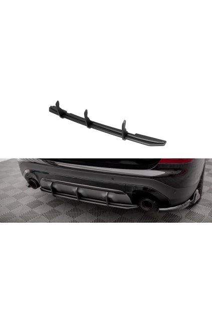 Maxton Design "Street Pro" difuzor zadního nárazníku pro BMW X3 G01, plast ABS bez povrchové úpravy, s červenou linkou
