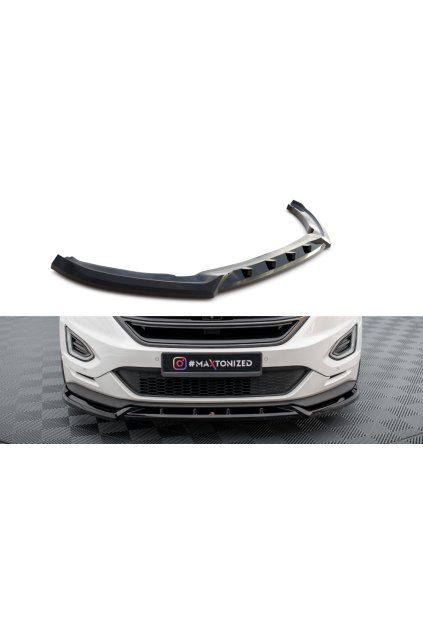 Maxton Design spoiler pod přední nárazník pro Ford Edge Mk2 Sport, černý lesklý plast ABS