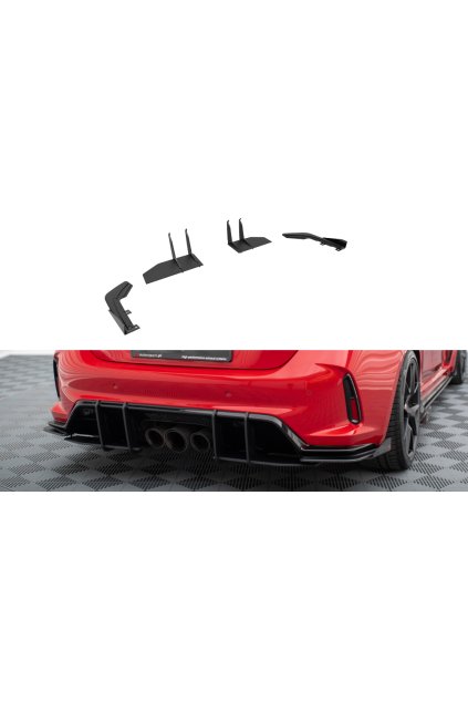 Maxton Design "Street Pro" boční difuzory pod zadní nárazník s křidélky pro Honda Civic Mk11 Type-R, plast ABS bez povrchové úpravy