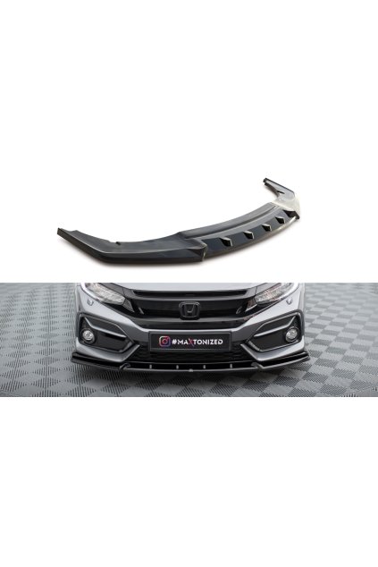 Maxton Design spoiler pod přední nárazník pro Honda Civic Mk10 Sport, černý lesklý plast ABS