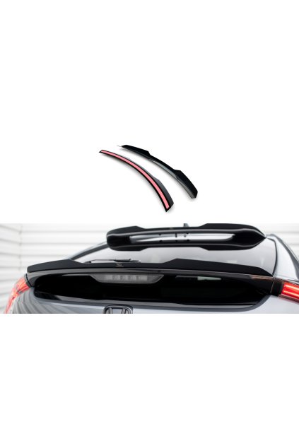 Maxton Design spodní prodloužení spoileru pro Honda Civic Mk10 Sport, černý lesklý plast ABS