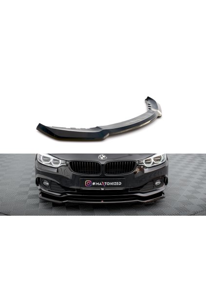 Maxton Design spoiler pod přední nárazník pro BMW řada 4 F36, černý lesklý plast ABS
