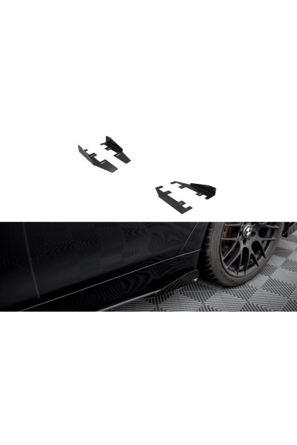 Maxton Design křidélka bočních difuzorů pro BMW řada 4 F36, černý lesklý plast ABS
