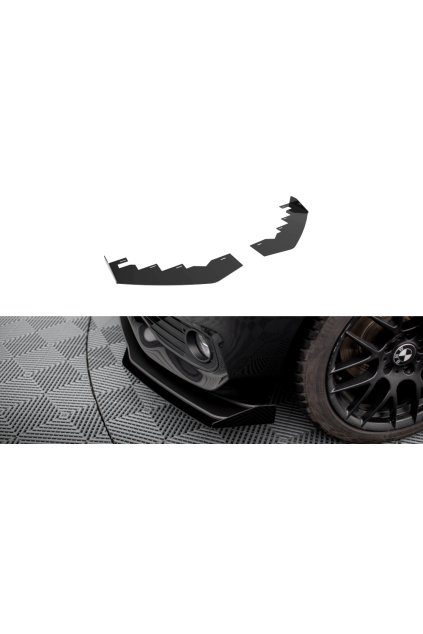 Maxton Design rohové spoilery pod přední nárazník pro BMW řada 4 F36, černý lesklý plast ABS
