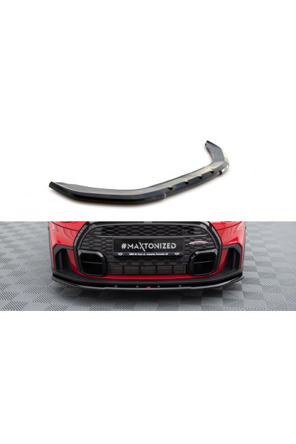 Maxton Design spoiler pod přední nárazník pro Mini Cooper F56 JCW Facelift, černý lesklý plast ABS