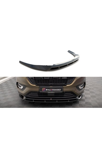 Maxton Design spoiler pod přední nárazník pro Ford Tourneo Custom Mk1 Facelift, černý lesklý plast ABS
