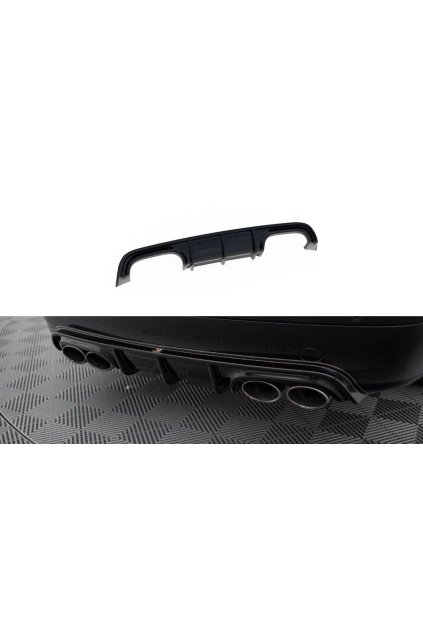 Maxton Design vložka zadního nárazníku pro Mercedes CLK W209, černý lesklý plast ABS