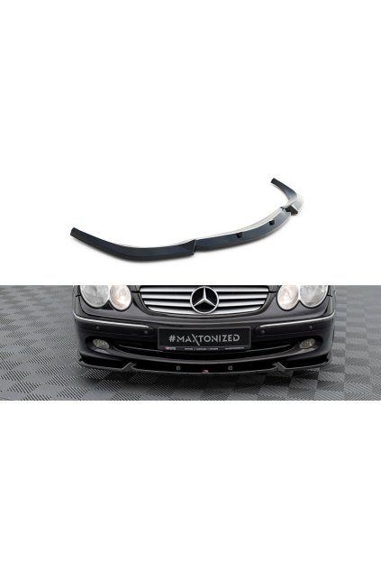 Maxton Design spoiler pod přední nárazník ver.2 pro Mercedes CLK W209, černý lesklý plast ABS