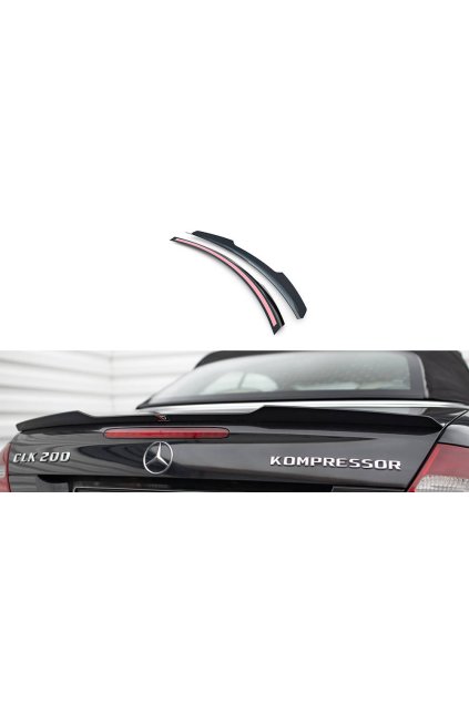 Maxton Design prodloužení spoileru pro Mercedes CLK W209, černý lesklý plast ABS, Cabriolet