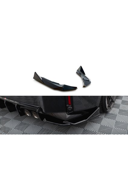 Maxton Design boční difuzory pod zadní nárazník ver.4 pro BMW M2 G87, černý lesklý plast ABS