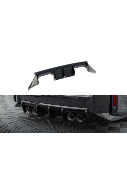 Maxton Design vložka zadního nárazníku ver.1 pro BMW M2 G87, černý lesklý plast ABS