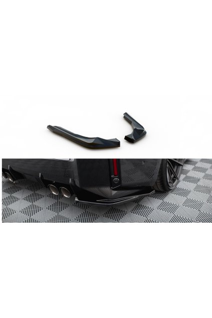 Maxton Design boční difuzory pod zadní nárazník ver.1 pro BMW M2 G87, černý lesklý plast ABS