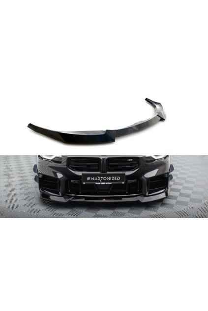 Maxton Design spoiler pod přední nárazník ver.2 pro BMW M2 G87, černý lesklý plast ABS