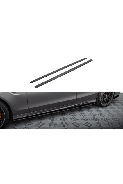 Maxton Design "Street Pro" difuzory pod boční prahy pro Mercedes třída C W205 Facelift/63 AMG/Sedan/Estate, plast ABS bez povrchové úpravy