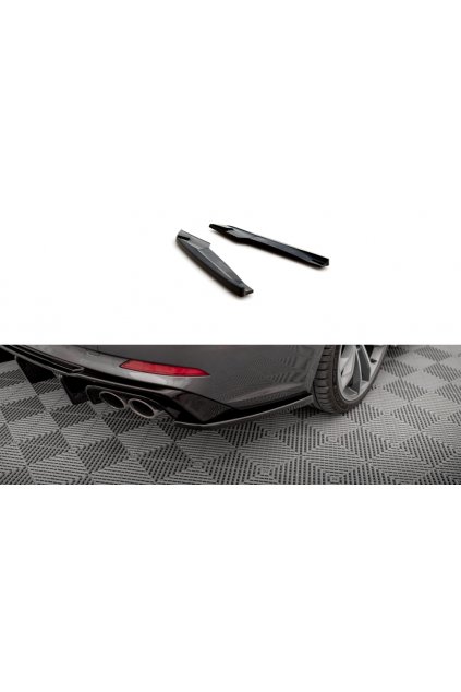 Maxton Design boční difuzory pod zadní nárazník pro Audi S5 F5, černý lesklý plast ABS, Coupe/Sportback