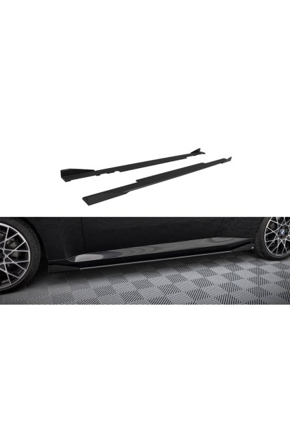 Maxton Design "Street Pro" difuzory pod boční prahy s křidélky pro BMW řada 2 G42 Standard, plast ABS bez povrchové úpravy