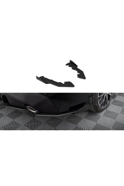 Maxton Design "Street Pro" boční difuzory pod zadní nárazník s křidélky pro BMW řada 2 G42 Standard, plast ABS bez povrchové úpravy, s červenou linkou