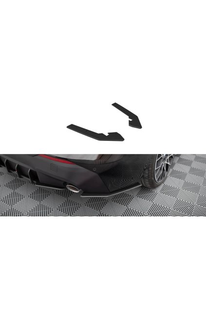 Maxton Design "Street Pro" boční difuzory pod zadní nárazník pro BMW řada 2 G42 Standard, plast ABS bez povrchové úpravy, s červenou linkou