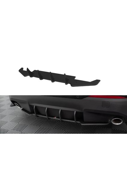 Maxton Design "Street Pro" difuzor zadního nárazníku pro BMW řada 2 G42 Standard, plast ABS bez povrchové úpravy, s černou a červenou linkou