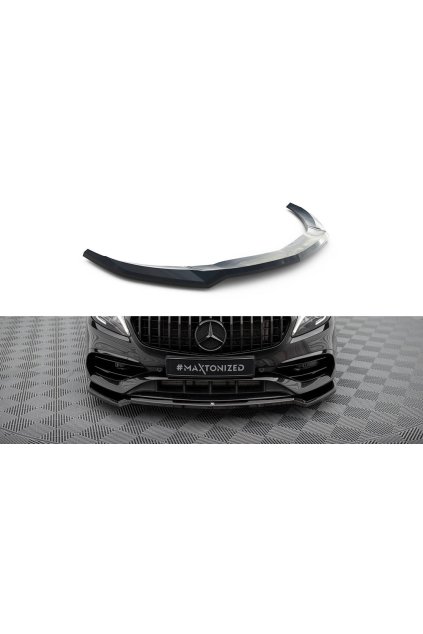 Maxton Design spoiler pod přední nárazník pro Mercedes třída A W176 Facelift AMG-Line, černý lesklý plast ABS