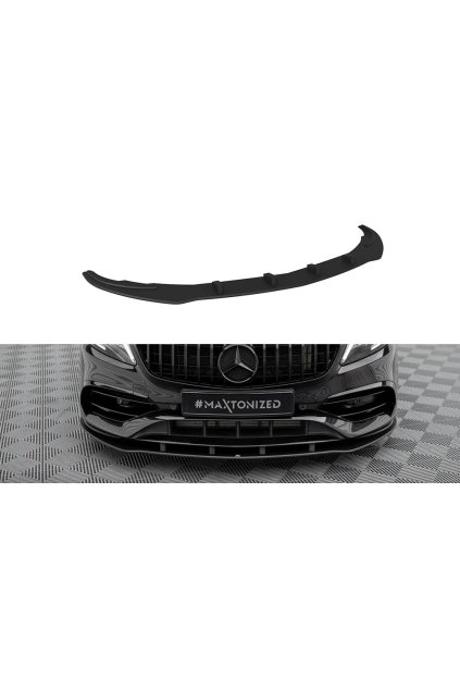 Maxton Design "Street Pro" spoiler pod přední nárazník pro Mercedes třída A W176 Facelift AMG-Line, plast ABS bez povrchové úpravy, s červenou linkou
