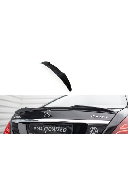 Maxton Design prodloužení spoileru 3d pro Mercedes třída S W222 Standard, W222/AMG-Line, černý lesklý plast ABS