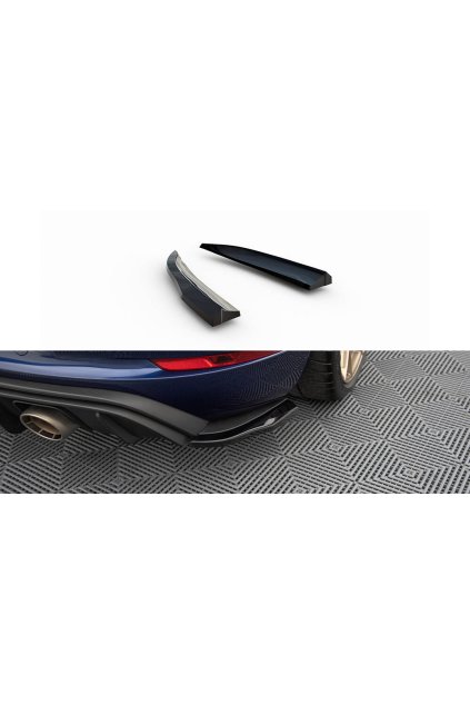 Maxton Design boční difuzory pod zadní nárazník pro Porsche Cayman GT4 RS 982c, černý lesklý plast ABS