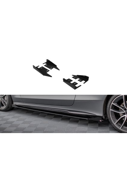 Maxton Design křidélka bočních difuzorů pro Mercedes třída C W205 Facelift/43 AMG/Coupe, plast ABS bez povrchové úpravy