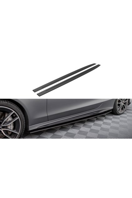 Maxton Design "Street Pro" difuzory pod boční prahy pro Mercedes třída C W205 Facelift/43 AMG/Coupe, plast ABS bez povrchové úpravy