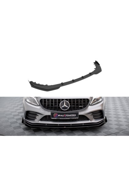 Maxton Design "Street Pro" spoiler pod přední nárazník s křidélky pro Mercedes třída C W205 Facelift/43 AMG/Coupe, plast ABS bez povrchové úpravy