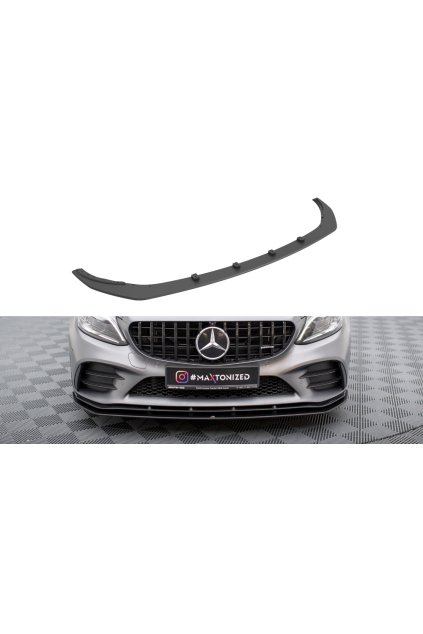 Maxton Design "Street Pro" spoiler pod přední nárazník pro Mercedes třída C W205 Facelift/43 AMG/Coupe, plast ABS bez povrchové úpravy, s červenou linkou