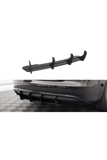 Maxton Design "Street Pro" difuzor zadního nárazníku pro Audi A4 B8 FL, plast ABS bez povrchové úpravy, s černou a červenou linkou