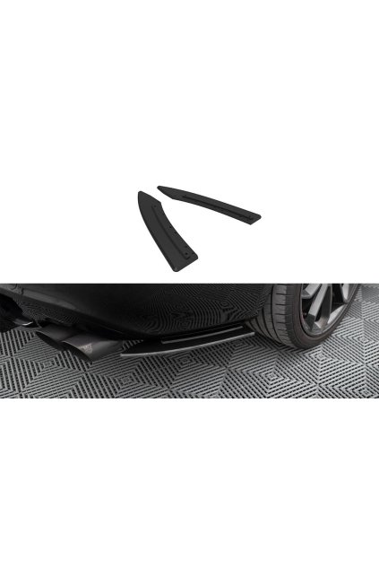 Maxton Design "Street Pro" boční difuzory pod zadní nárazník pro Audi S5 8T, plast ABS bez povrchové úpravy, Cabrio/Coupe