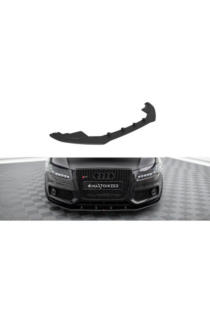 Maxton Design "Street Pro" spoiler pod přední nárazník pro Audi S5 8T, plast ABS bez povrchové úpravy, s červenou linkou