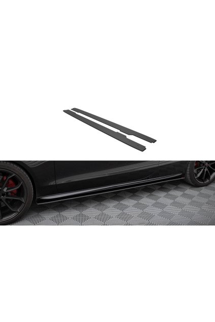 Maxton Design "Street Pro" difuzory pod boční prahy pro Audi S5 8T, plast ABS bez povrchové úpravy, Coupe/Cabrio